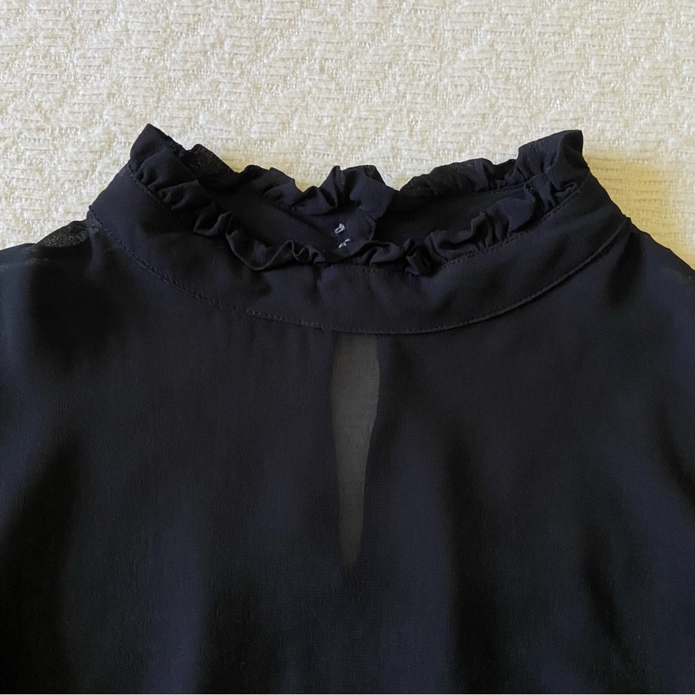 J. Crew Ruffleneck Top In Chiffon - Picture 7 of 10